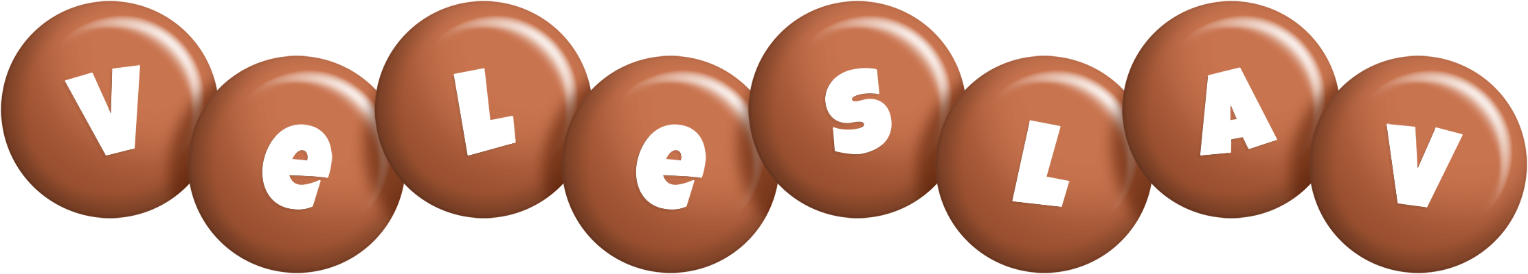 Veleslav candy-brown logo