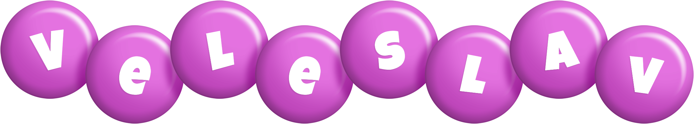 Veleslav candy-purple logo