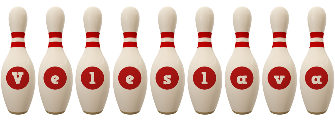 Veleslava bowling-pin logo