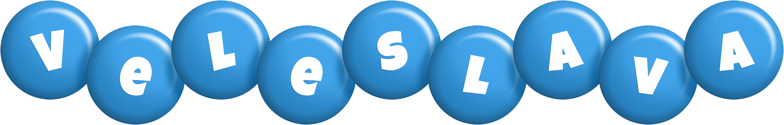 Veleslava candy-blue logo