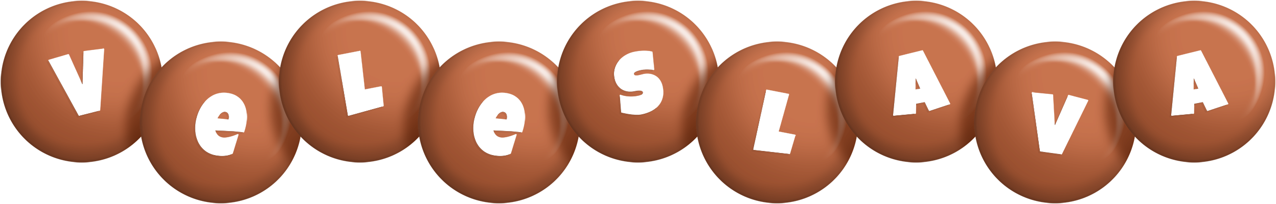 Veleslava candy-brown logo