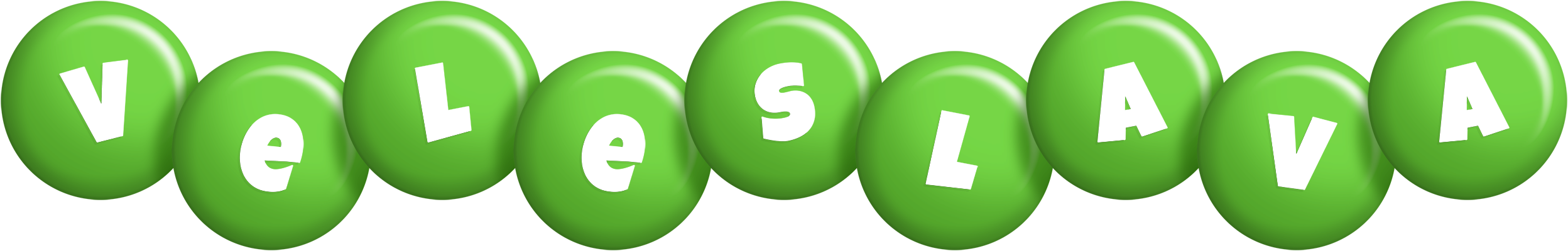 Veleslava candy-green logo