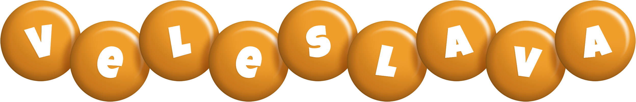 Veleslava candy-orange logo