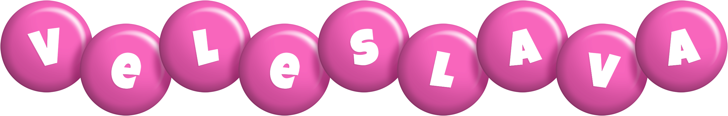 Veleslava candy-pink logo
