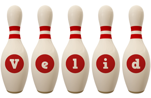 Velid bowling-pin logo