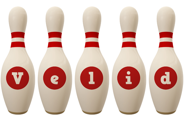 Velid bowling-pin logo