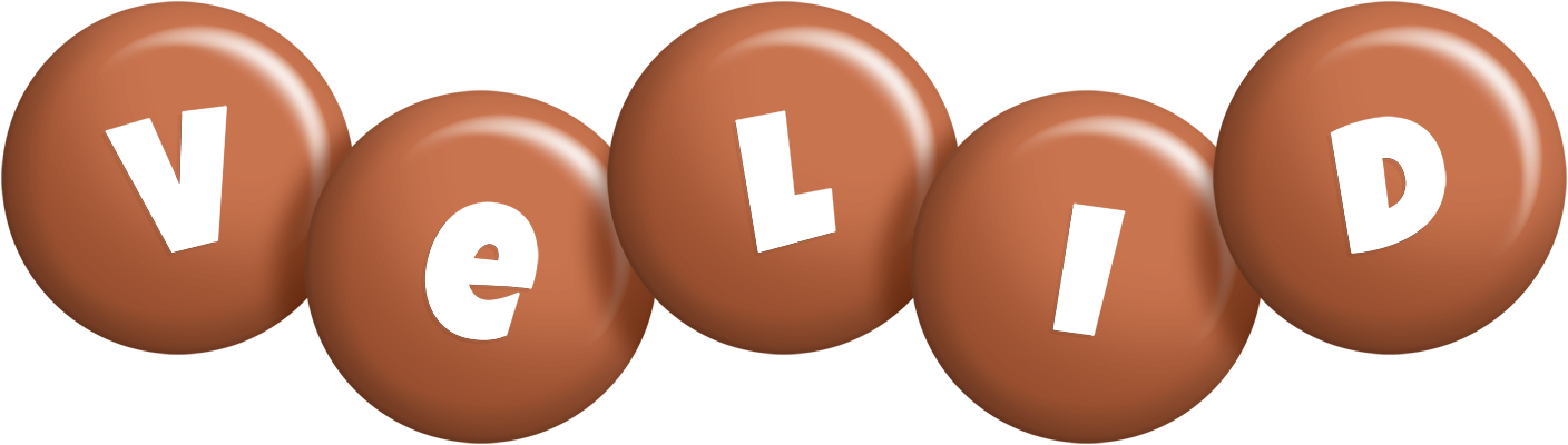 Velid candy-brown logo