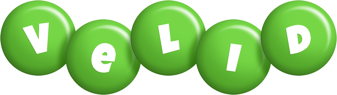 Velid candy-green logo