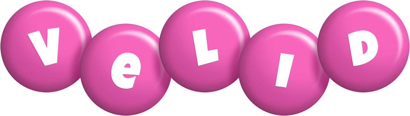 Velid candy-pink logo