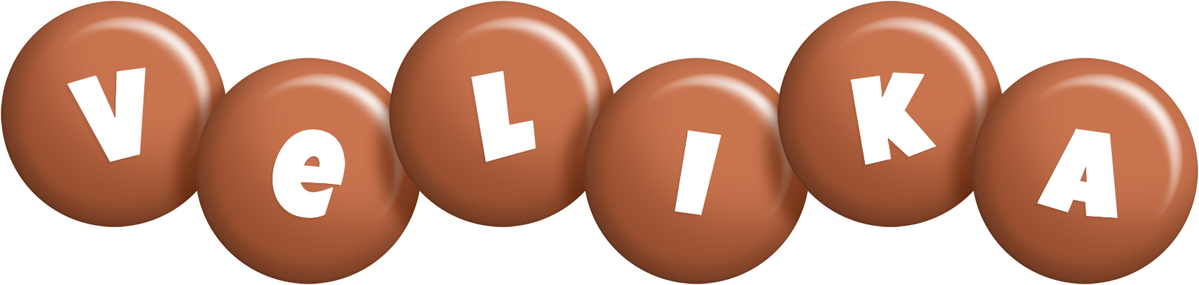 Velika candy-brown logo