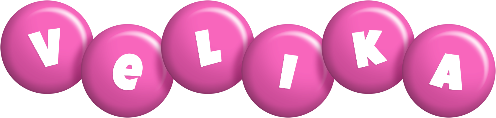 Velika candy-pink logo