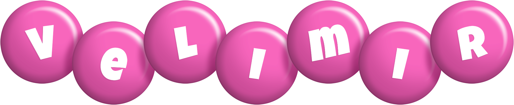 Velimir candy-pink logo
