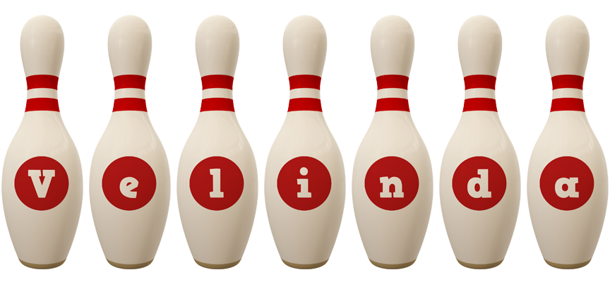 Velinda bowling-pin logo