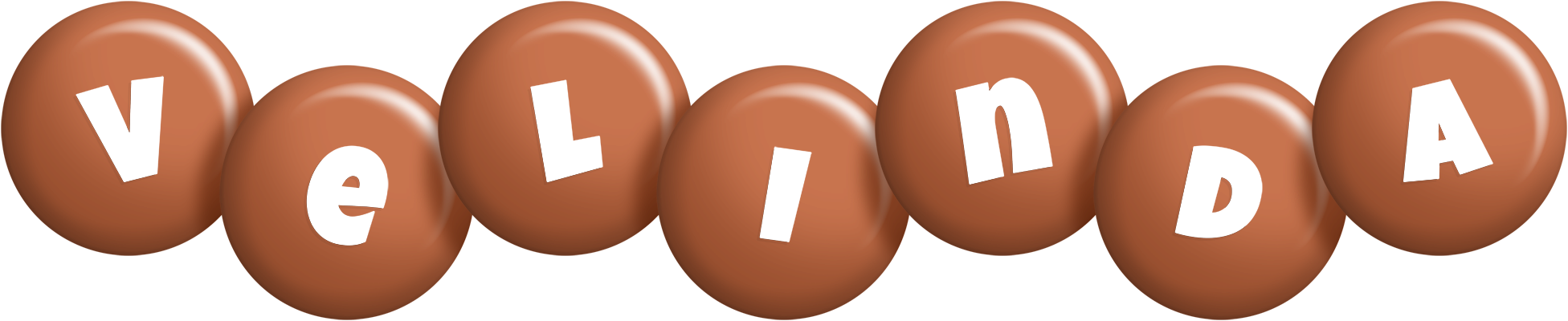 Velinda candy-brown logo