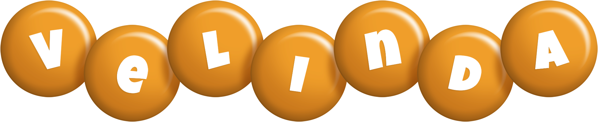 Velinda candy-orange logo