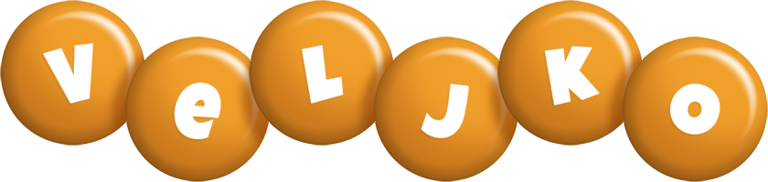 Veljko candy-orange logo