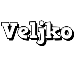 Veljko snowing logo