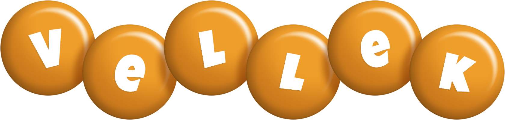 Vellek candy-orange logo