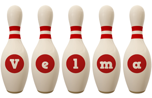 Velma bowling-pin logo