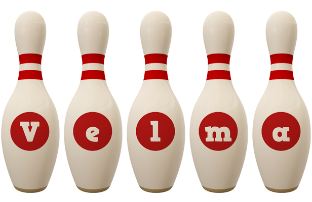 Velma bowling-pin logo