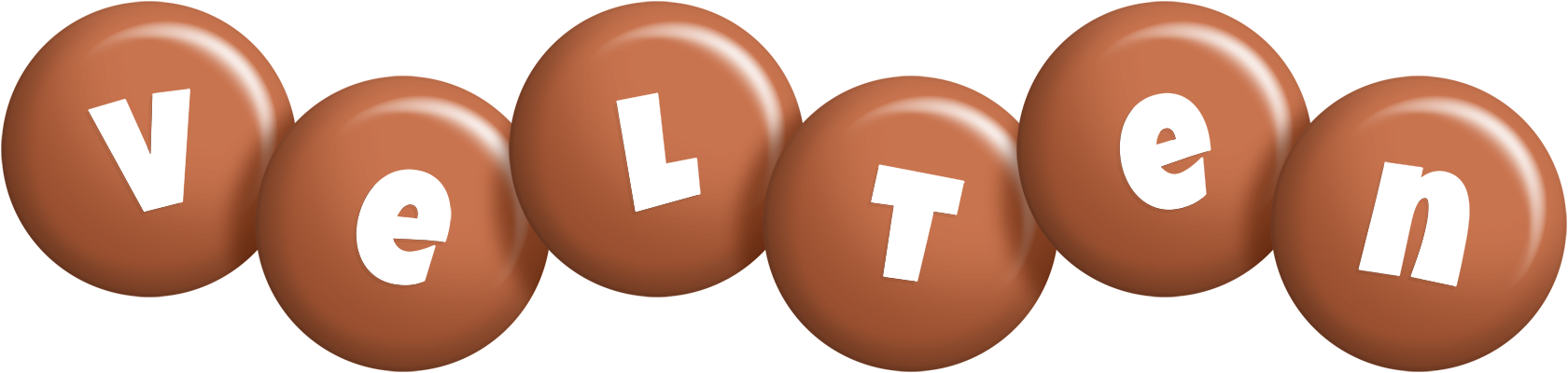 Velten candy-brown logo