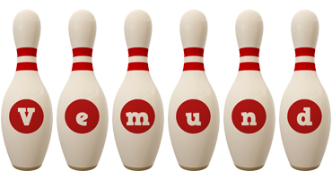 Vemund bowling-pin logo