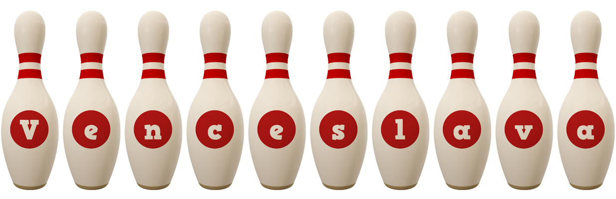 Venceslava bowling-pin logo