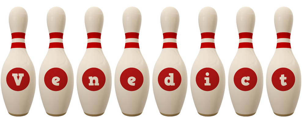 Venedict bowling-pin logo