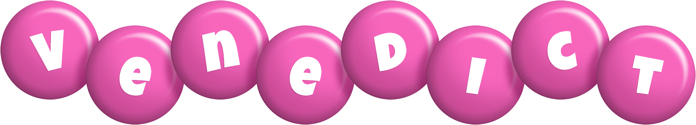 Venedict candy-pink logo