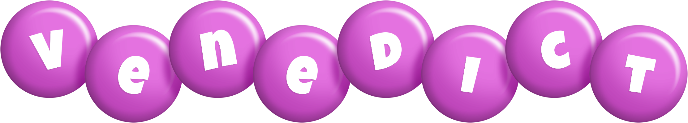 Venedict candy-purple logo
