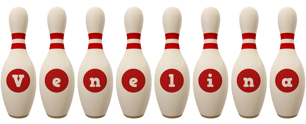 Venelina bowling-pin logo