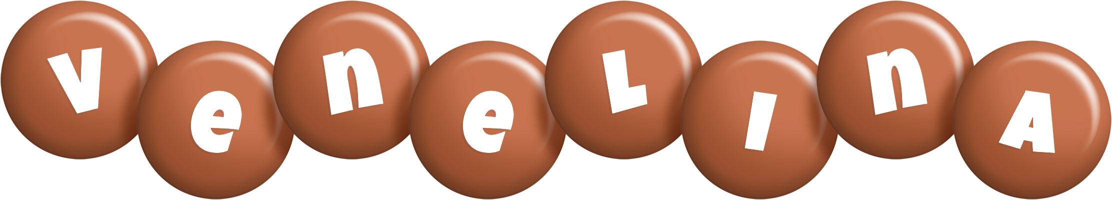 Venelina candy-brown logo