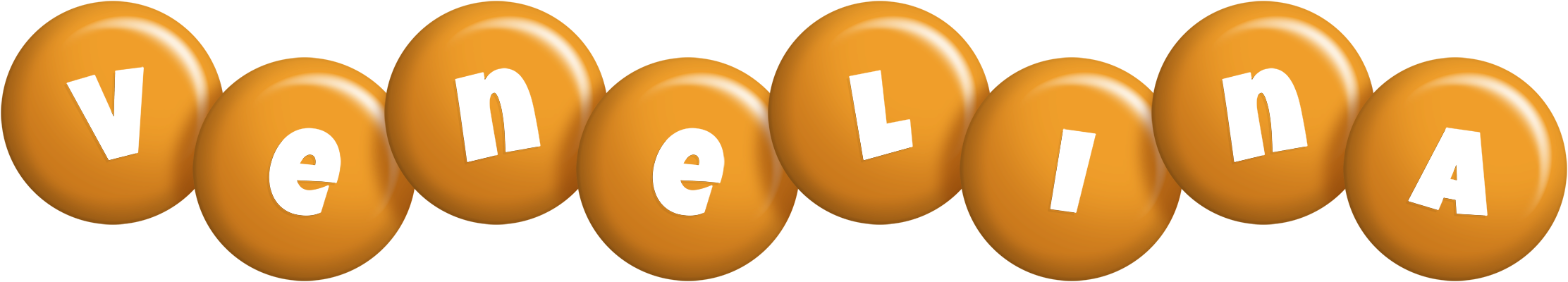 Venelina candy-orange logo
