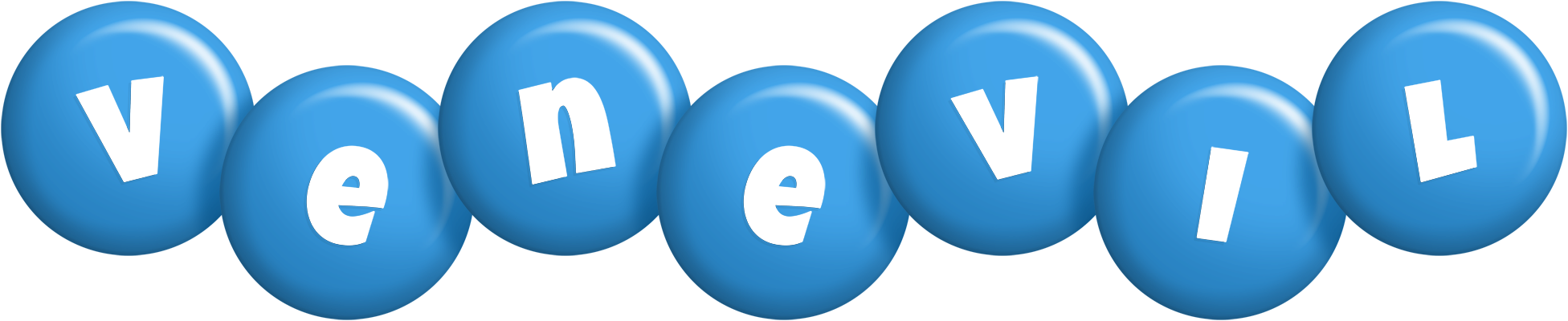 Venevil candy-blue logo