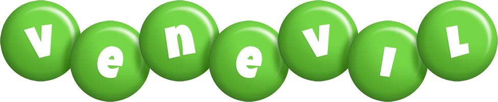 Venevil candy-green logo