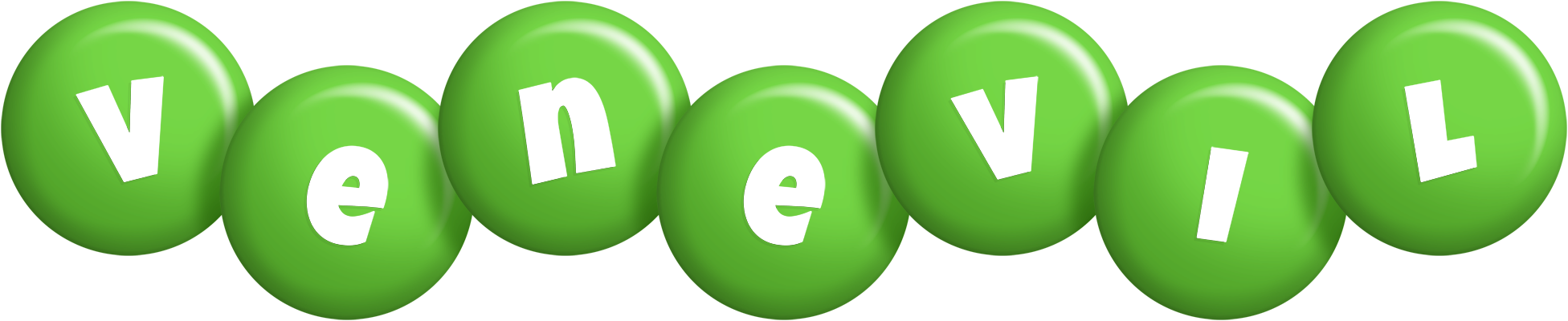 Venevil candy-green logo