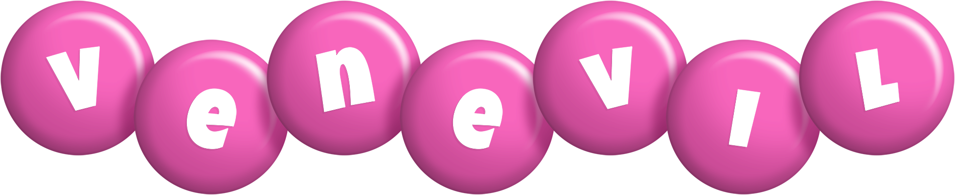 Venevil candy-pink logo