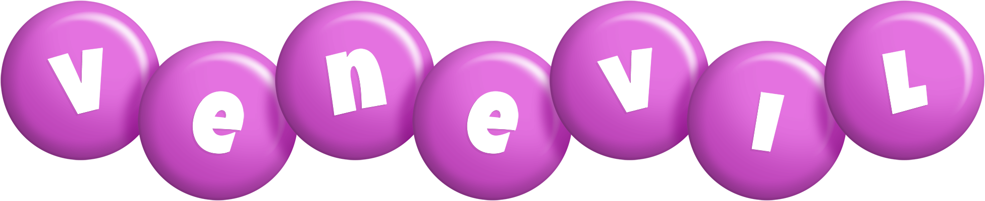 Venevil candy-purple logo
