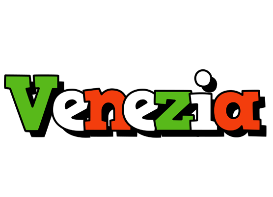 VENEZIA logo effect. Colorful text effects in various flavors. Customize your own text here: https://www.textgiraffe.com/logos/venezia/