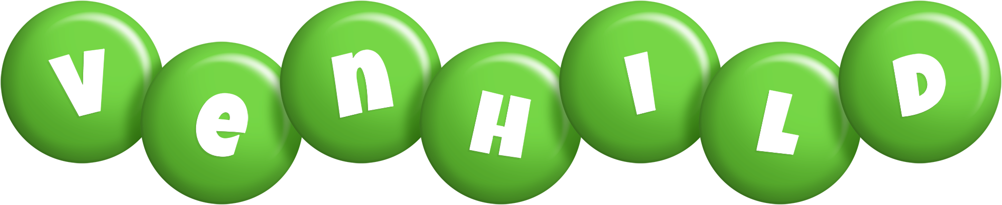 Venhild candy-green logo