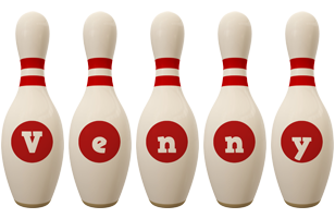 Venny bowling-pin logo