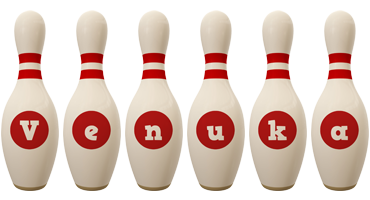 Venuka bowling-pin logo