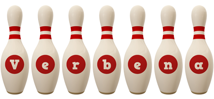 Verbena bowling-pin logo