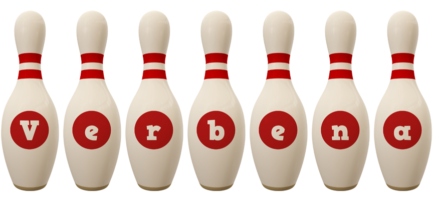 Verbena bowling-pin logo