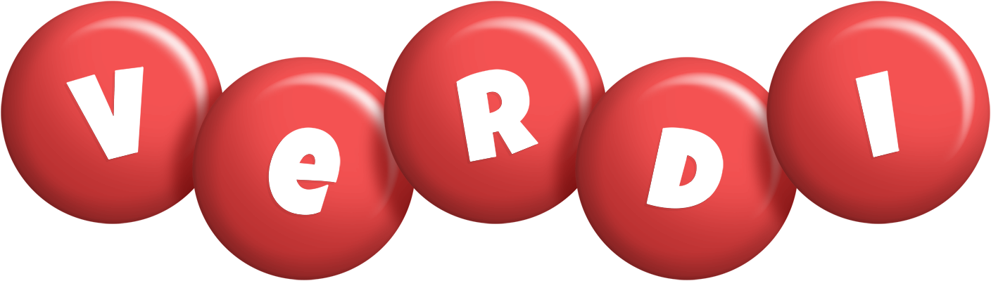Verdi candy-red logo