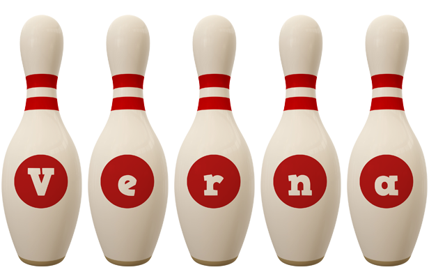 Verna bowling-pin logo