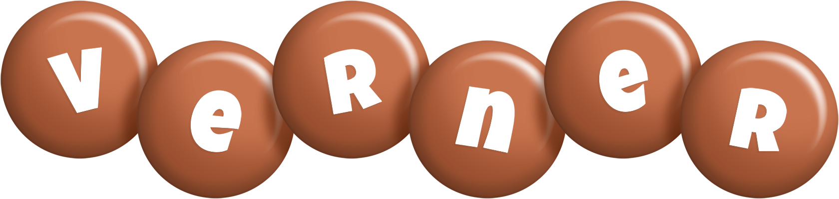 Verner candy-brown logo