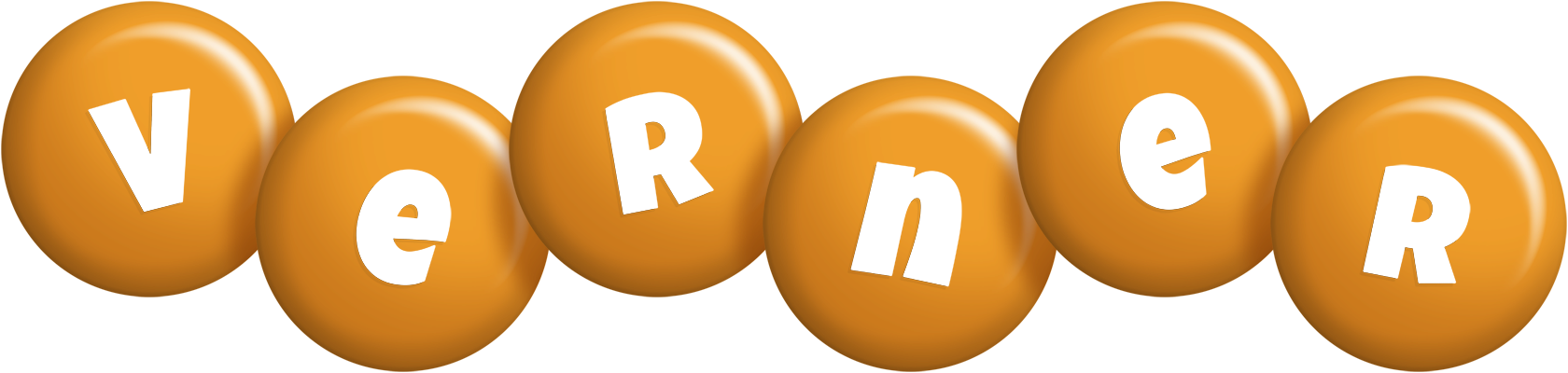 Verner candy-orange logo