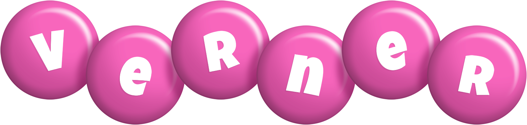 Verner candy-pink logo