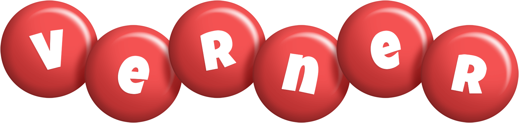 Verner candy-red logo